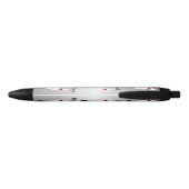 Gepersonaliseerd Bowling-design Zwarte Inkt Pen (Achterkant)