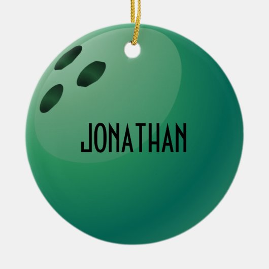 Gepersonaliseerd Bowling-Ornament Keramisch Ornament (Voorkant)