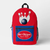 Gepersonaliseerd Bowling schoenentas rugzak (Voorkant)