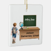 Gepersonaliseerd Boys School kerstversiering Keramisch Ornament (Rechts)