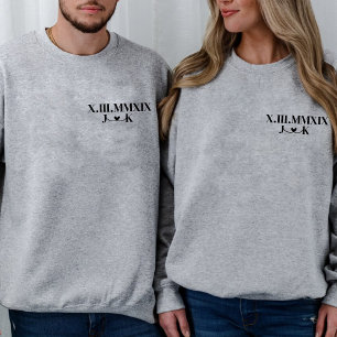 Gepersonaliseerd Boyvriend Jubileum Roman Numeral Trui
