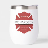 Gepersonaliseerd brandweerman rood Logo symbool (Links)