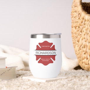 Gepersonaliseerd brandweerman rood Logo symbool