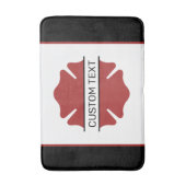 Gepersonaliseerd brandweerman rood Logo symbool Badmat (Voorkant Verticaal)