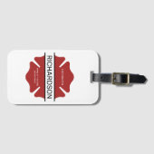 Gepersonaliseerd brandweerman rood Logo symbool Bagagelabel (Voorkant (horizontaal))