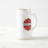 Gepersonaliseerd brandweerman rood Logo symbool Bierpul (Voorkant rechts)