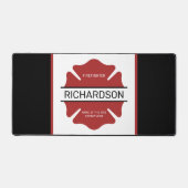 Gepersonaliseerd brandweerman rood Logo symbool Bureaumat (Voorkant)