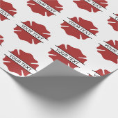 Gepersonaliseerd brandweerman rood Logo symbool Cadeaupapier (Hoek)