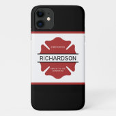 Gepersonaliseerd brandweerman rood Logo symbool Case-Mate iPhone Case (Achterkant)