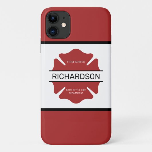 Gepersonaliseerd brandweerman rood Logo symbool Case-Mate iPhone Case (Achterkant)