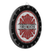 Gepersonaliseerd brandweerman rood Logo symbool Dartbord (Voorkant Links)