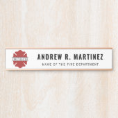 Gepersonaliseerd brandweerman rood Logo symbool Deurbordje (Voorkant)