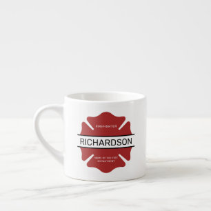 Gepersonaliseerd brandweerman rood Logo symbool Espresso Kop