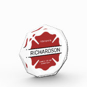 Gepersonaliseerd brandweerman rood Logo symbool Fotoblokken (Links)