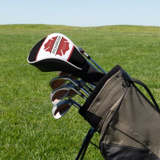 Gepersonaliseerd brandweerman rood Logo symbool Golfheadcover (Insitu)