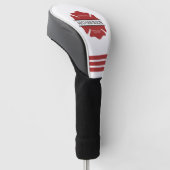 Gepersonaliseerd brandweerman rood Logo symbool Golfheadcover (Schuin)