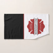 Gepersonaliseerd brandweerman rood Logo symbool Handdoek (Handdoek)