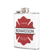 Gepersonaliseerd brandweerman rood Logo symbool Heupfles (Links)