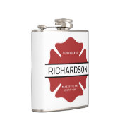 Gepersonaliseerd brandweerman rood Logo symbool Heupfles (Rechts)