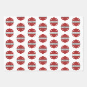 Gepersonaliseerd brandweerman rood Logo symbool Inpakpapier Vel (Voorkant 2)