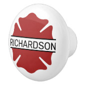 Gepersonaliseerd brandweerman rood Logo symbool Keramische Knop (Rechts)