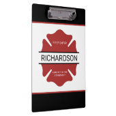 Gepersonaliseerd brandweerman rood Logo symbool Klembord (Rechts)