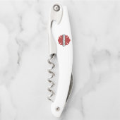 Gepersonaliseerd brandweerman rood Logo symbool Kurkentrekker (Voorkant)