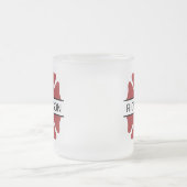 Gepersonaliseerd brandweerman rood Logo symbool Matglas Koffiemok (Center)