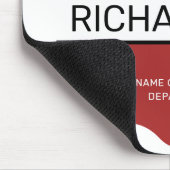 Gepersonaliseerd brandweerman rood Logo symbool Muismat (Hoek)