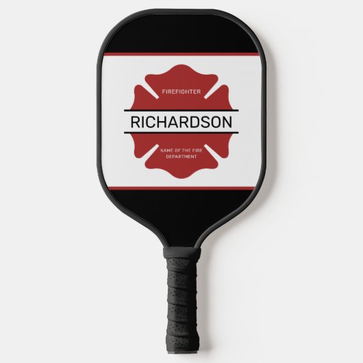 Gepersonaliseerd brandweerman rood Logo symbool Pickleball Paddle (Voorkant)