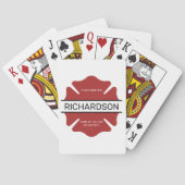 Gepersonaliseerd brandweerman rood Logo symbool Pokerkaarten (Achterkant)