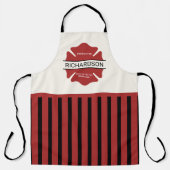 Gepersonaliseerd brandweerman rood Logo symbool Schort (Voorkant)