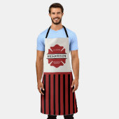 Gepersonaliseerd brandweerman rood Logo symbool Schort (Gedragen)