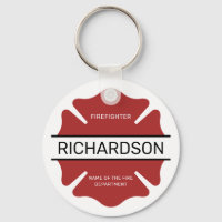 Gepersonaliseerd brandweerman rood Logo symbool