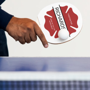 Gepersonaliseerd brandweerman rood Logo symbool Tafeltennisbatje