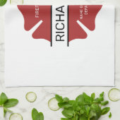 Gepersonaliseerd brandweerman rood Logo symbool Theedoek (Gevouwen)