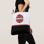 Gepersonaliseerd brandweerman rood Logo symbool Tote Bag (Dichtbij)