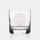 Gepersonaliseerd brandweerman rood Logo symbool Whisky Glas (Achterkant)