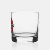Gepersonaliseerd brandweerman rood Logo symbool Whisky Glas (Links)