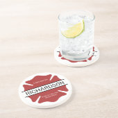 Gepersonaliseerd brandweerman rood Logo symbool Zandsteen Onderzetter (Zijkant)