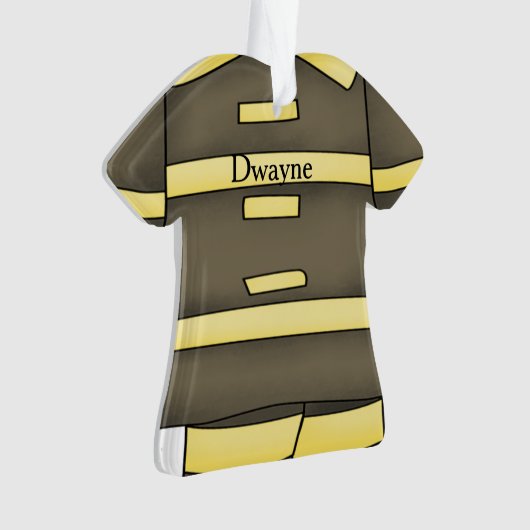 gepersonaliseerd brandweeruniform ornament (voorkant)