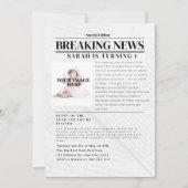 Gepersonaliseerd Breaking News: Kind verjaardagsfe Kaart (Voorkant)