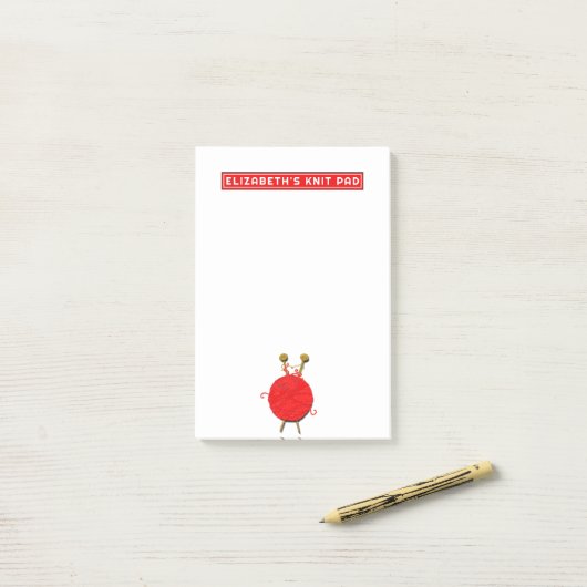 Gepersonaliseerd breien post-it® notes (Op bureau)