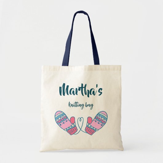 Gepersonaliseerd breien tote bag (Voorkant)