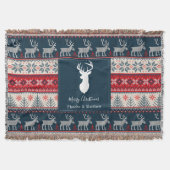 Gepersonaliseerd breipatroon Kerstmis Deken (Voorkant)
