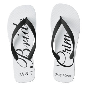 Gepersonaliseerd Bride Elegant White Teenslippers