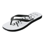 Gepersonaliseerd Bride Elegant White Teenslippers (Schuin)
