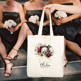 Gepersonaliseerd Bridesmaid Tas Gothic Skull Burgu