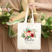 Gepersonaliseerd Bridesmaid Tas | Roze roze roodro