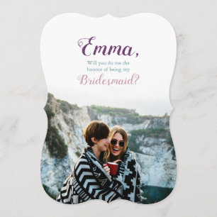 [Gepersonaliseerd] Bridesmaid-voorstel Foto Kaart